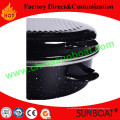 Heavy-Duty Enamel Oval Turkey Roaster con estante